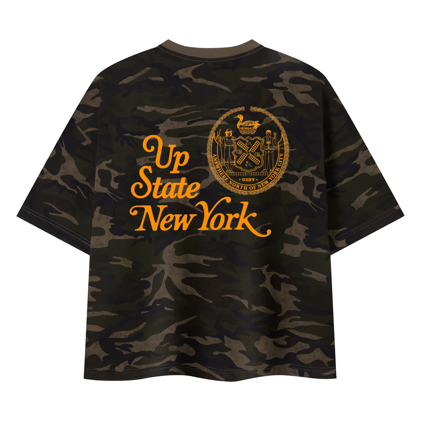 Upstate New York Seal Camo Box Tee